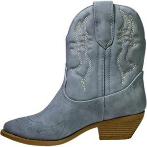 Womens Cowboy Cowgirl Western Ankle Booties Pointed Toe Boots